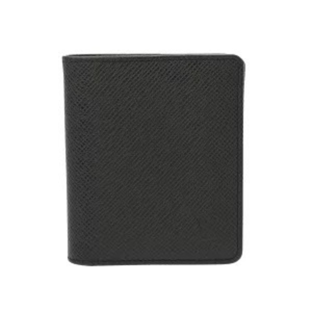 Louis Vuitton Taiga Portefeuille Magellan Ardoise Leather Bi fold Wallet
